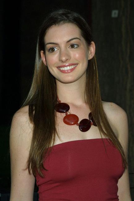 15P Sweet celebrity babe Anne Hathaway in nice see through dress