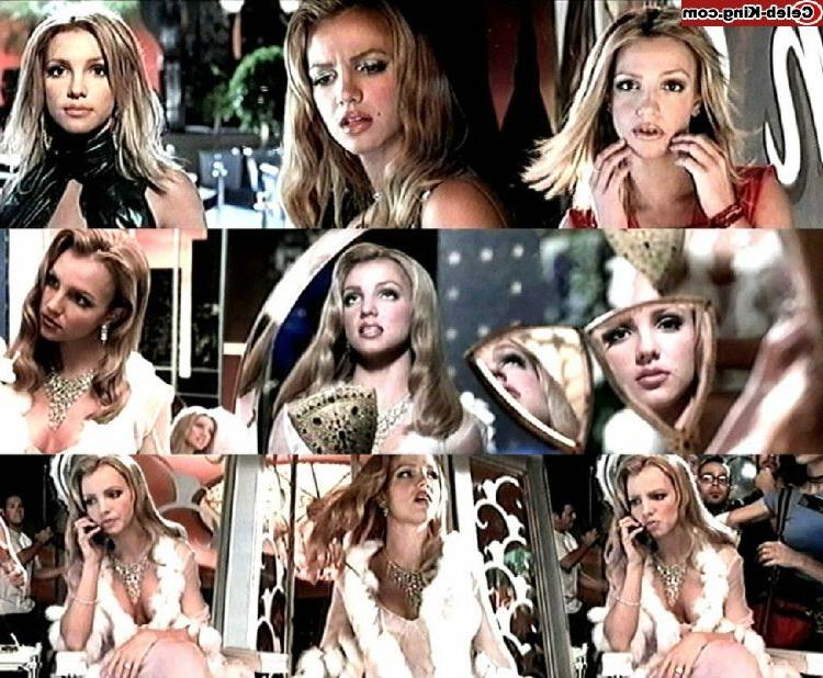 16P Hot celebrity Britney Spears showing off her sexy boobs