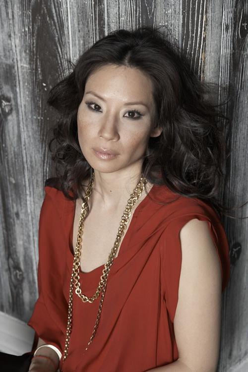 16P Lucy Liu showing her nice small tits in water and posing sexy