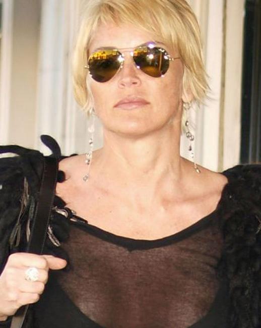 15P Celebrity babe Sharon Stone very hot upskirt and nude body