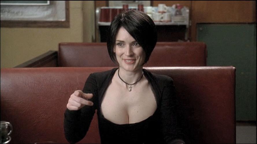 16P Winona Ryder showing her nice small tits and gets fucked hard