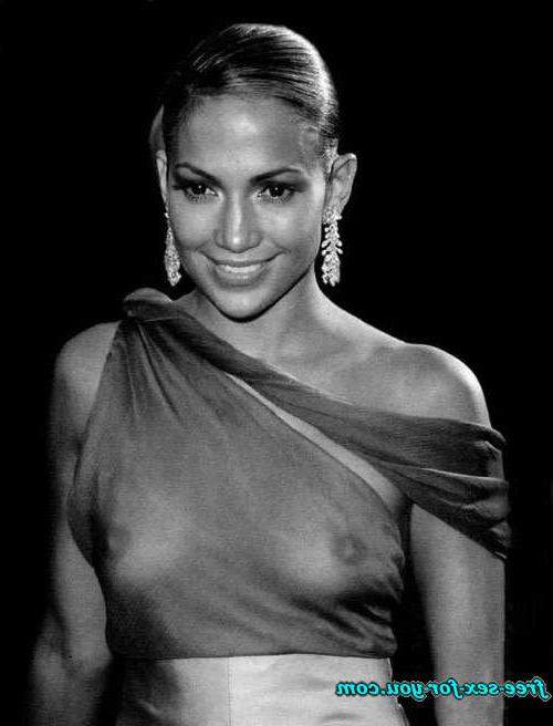 16P Jennifer Lopez showing her tits in see thru and posing in linger
