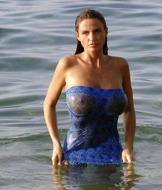 15P Celebrity Katie Price Jordan nude boobs and sexy thongs