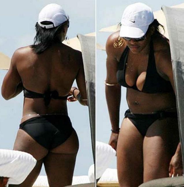15P Serena Williams see thru hard nipples and lovely ass