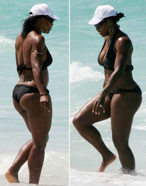 15P Serena Williams see thru hard nipples and lovely ass