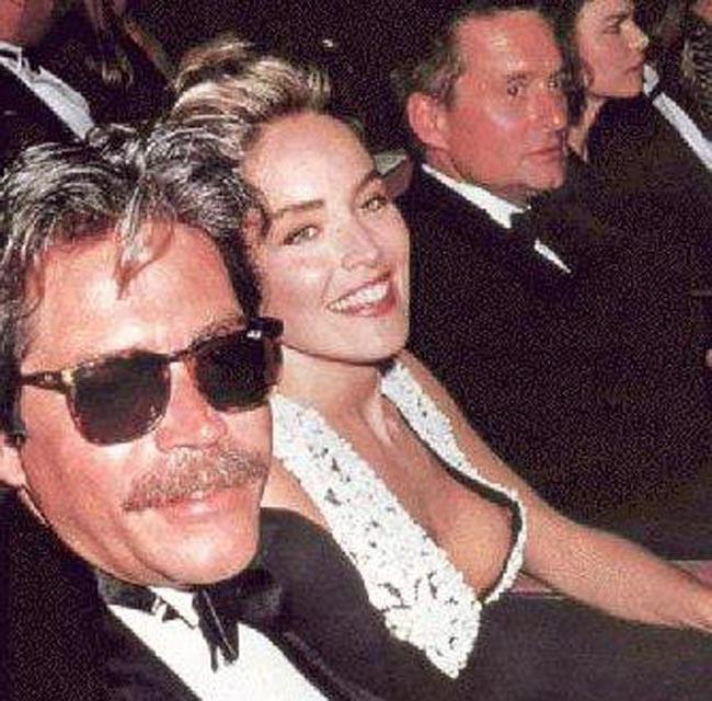 15P Sharon Stone smoking hot and sexy nude topless on the beach