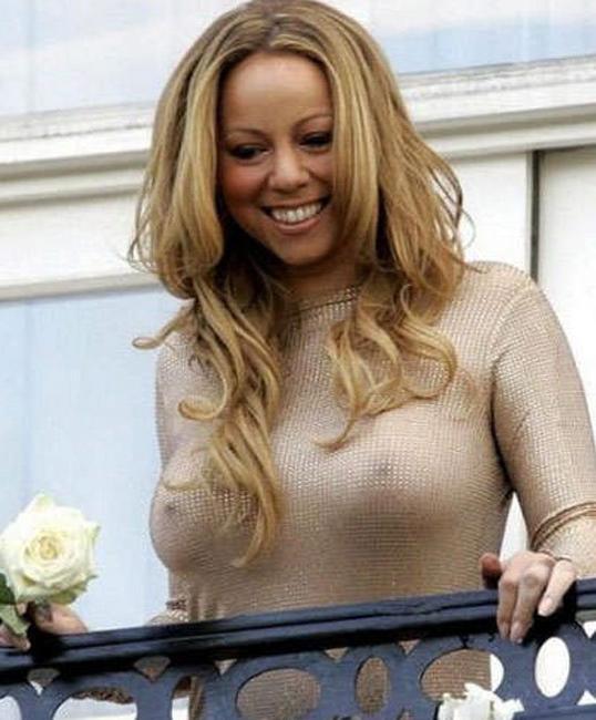 15P Celebrity singer Mariah Carey nude ass and hard nipples