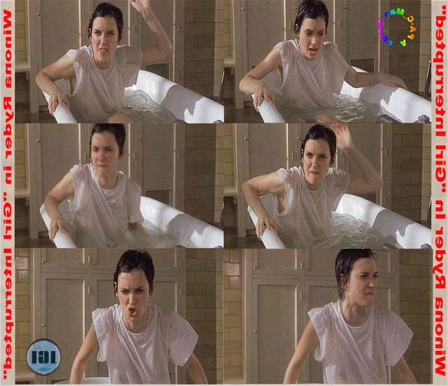 15P Celebrity actress Winona Ryder showing hot boobs