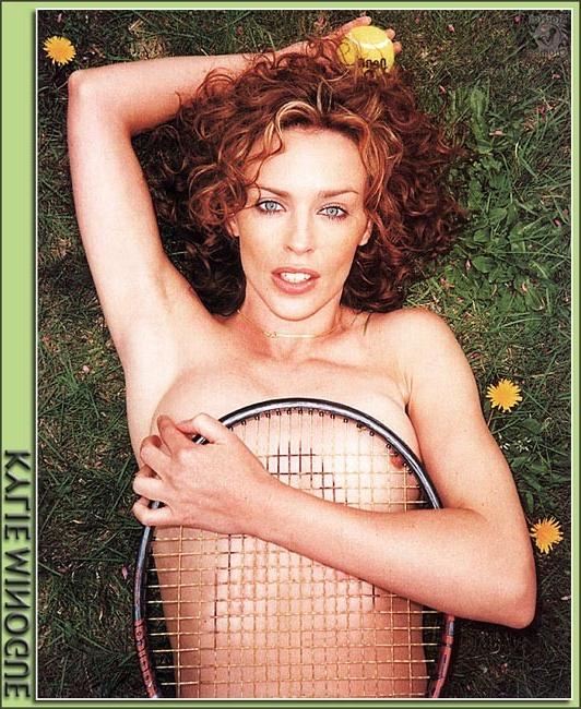16P Celebrity singer Kylie Minogue showing nude perky tits