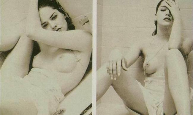 16P Milf superstar Sharon Stone showing lovely nude boobs