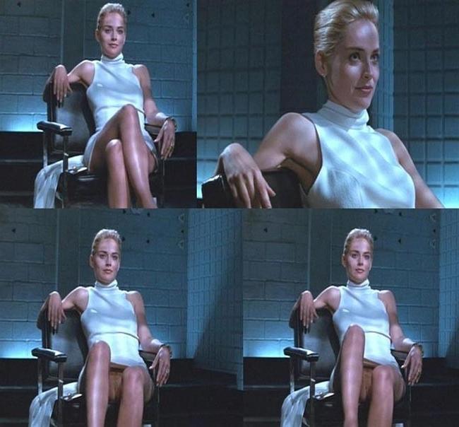 16P Milf superstar Sharon Stone showing lovely nude boobs