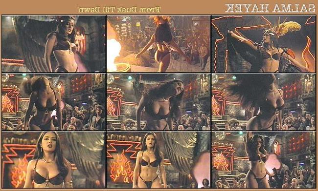 16P Charming celebrity babe Salma Hayek showing big nude boobs