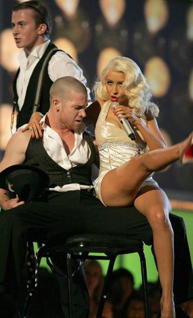 15P Nasty celebrity singer Christina Aguilera very sexy posing