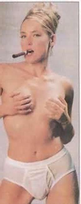 15P Famous celebrity actress Sharon Stone shows hot nude boobs