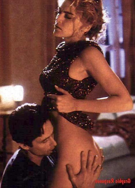 15P Famous celebrity actress Sharon Stone shows hot nude boobs