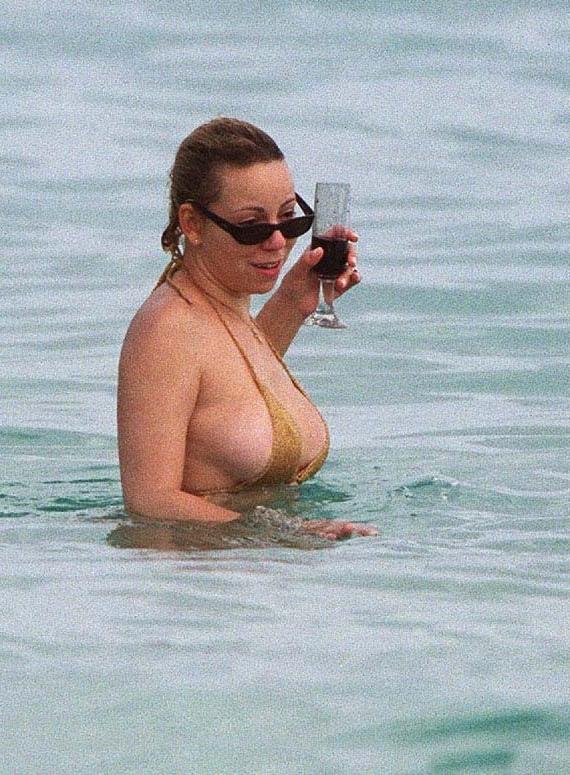16P Mariah Carey upskirt and nipple slip paparazzi pictures
