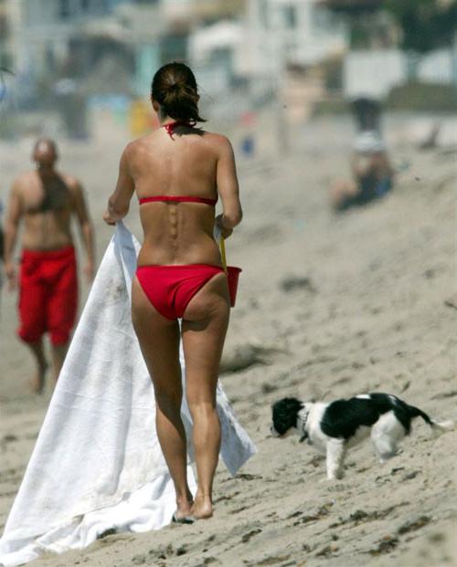 16P Courtney Cox nipple slip and bikini beach paparazzi pictures