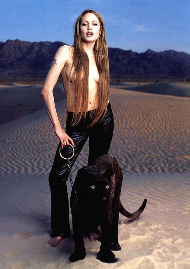 16P Angelina Jolie show her huge tits and nude movie scenes