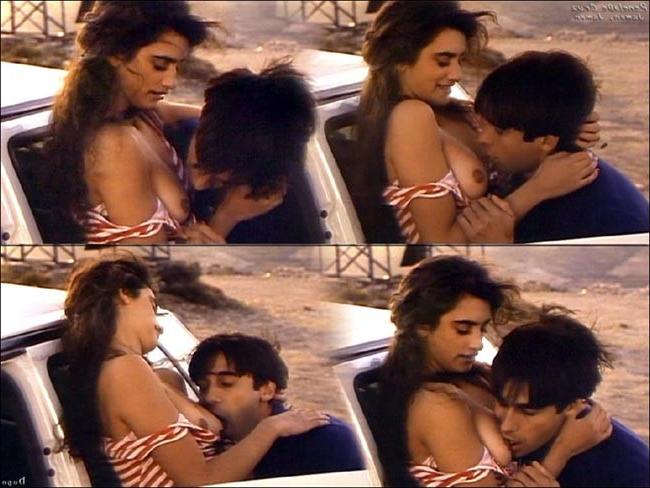 16P Hot latina actress Penelope Cruz showing her nice breasts