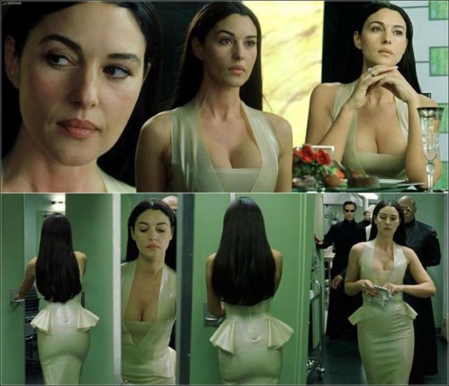 16P Cute italian actress Monica Bellucci showing perky tits