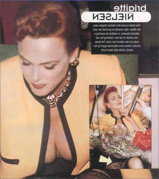 16P Brigitte Nielsen topless paparazzi pictures and flashing pussy