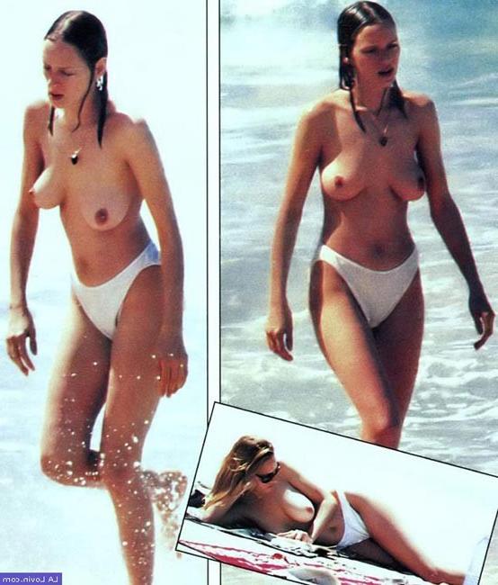 16P Celebrity Uma Thurman nude paparazzi photos