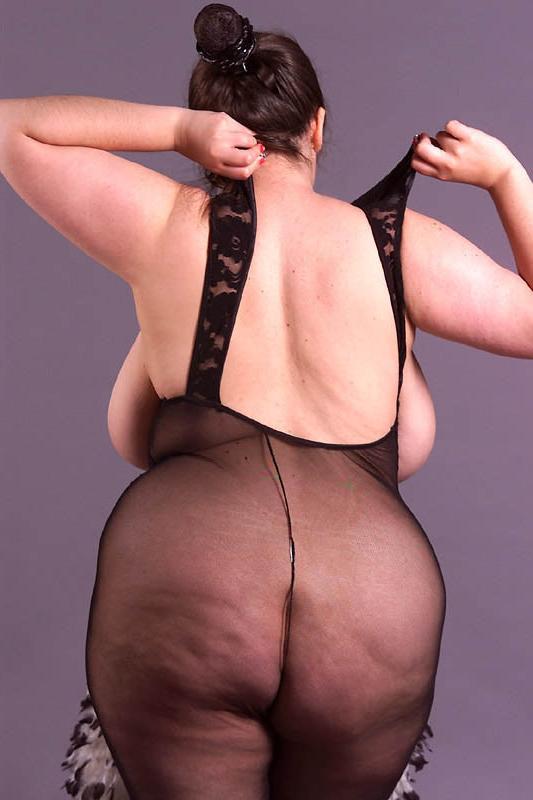 15P Huge black pantyhose plump on chair