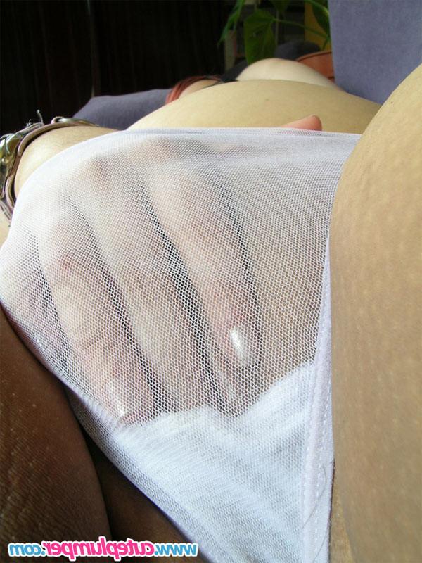16P Ethnic plumper plays with her nipples and rubs her pussy