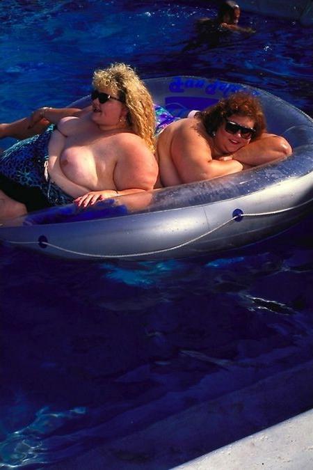 20P Couple of giant fat whales swimming