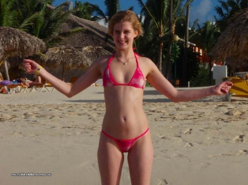 10P Wild blonde girlfriend sunbathing topless for her horny pal