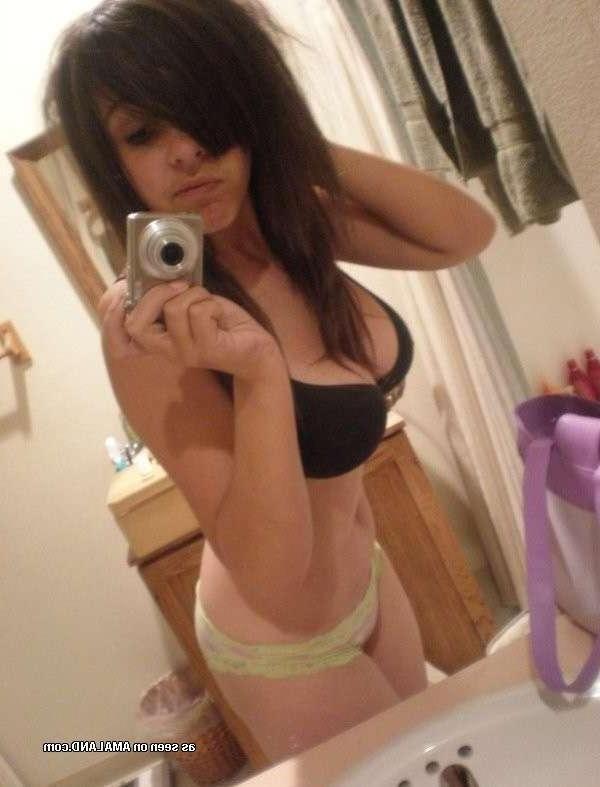 10P Busty emo cutie teasing her boyfriend while camwhoring