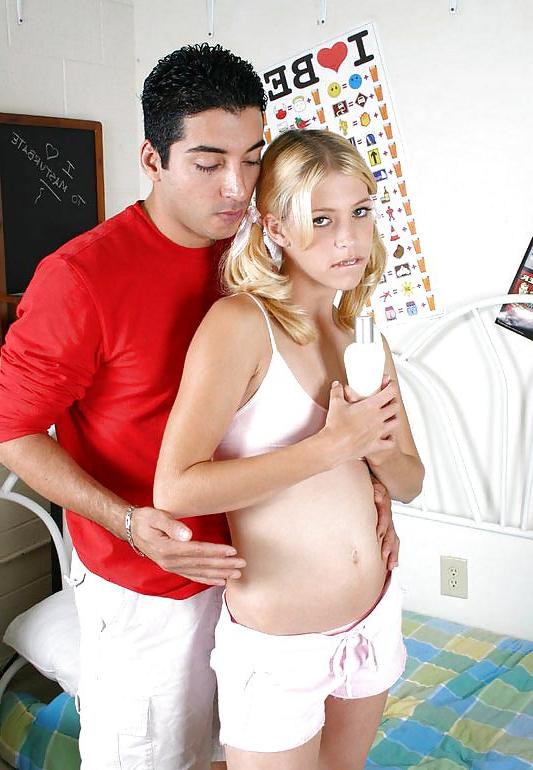15P Small-titted blonde with braces fucked by her boyfriend