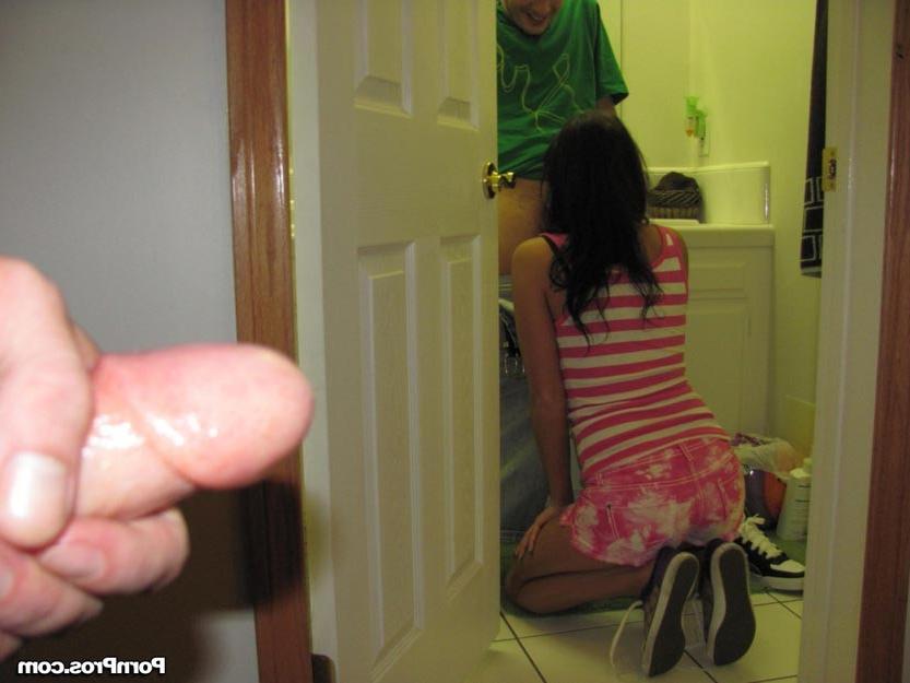 15P Two horny babes getting covered in cum