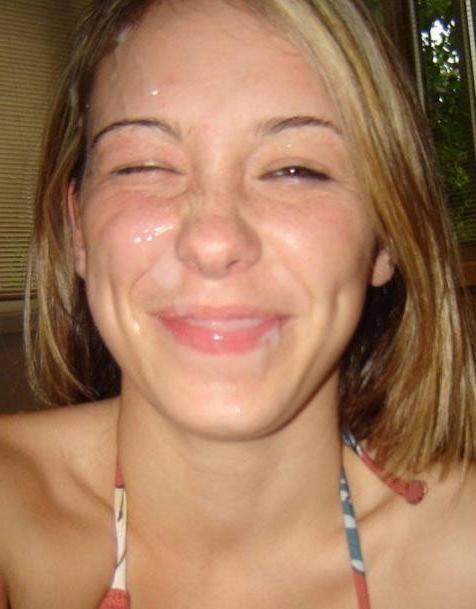15P Teen amateurs getting their face covered with cum