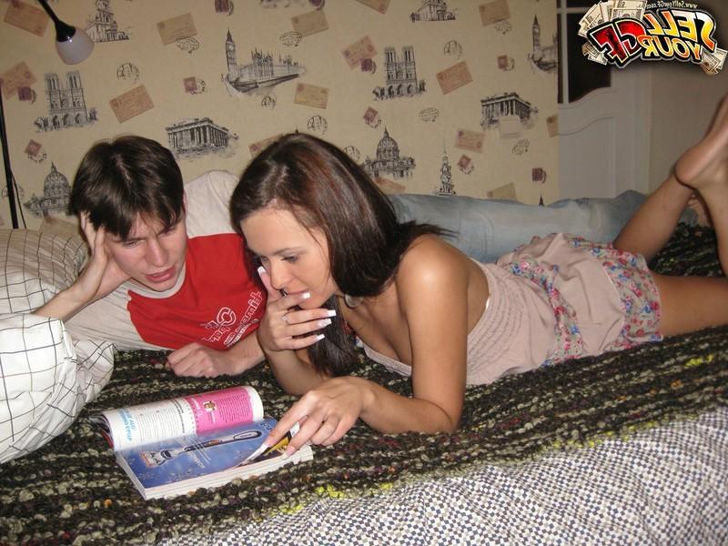 16P Tight teen gets banged and facialed in front of her boyfriend