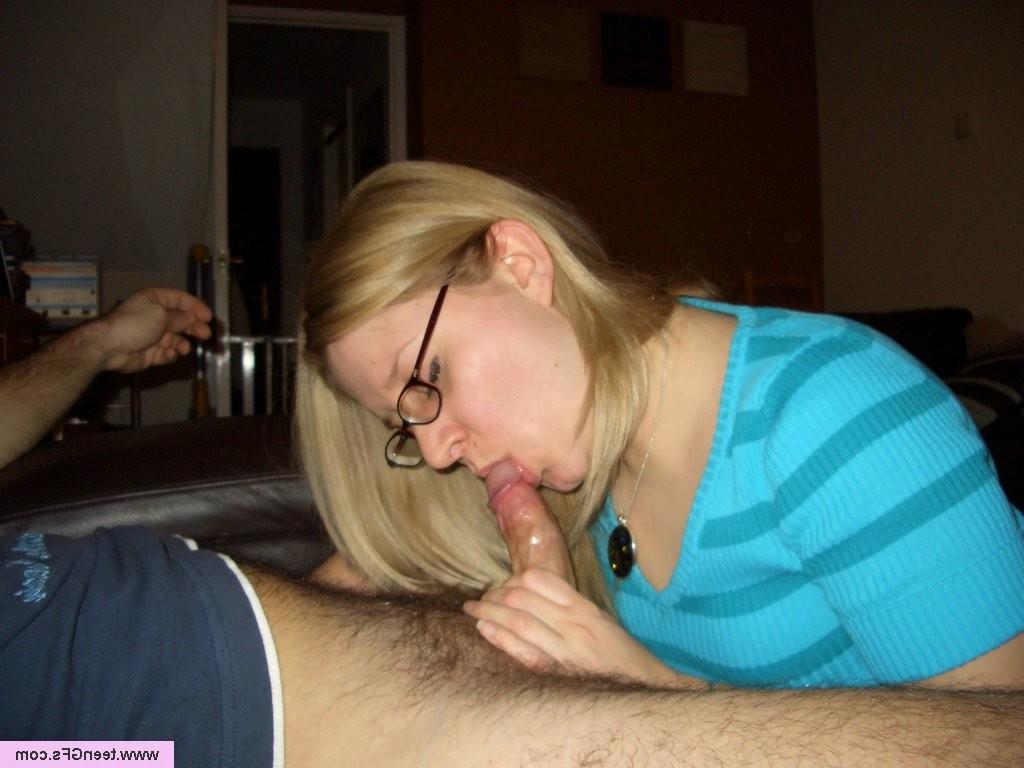 15P Amateur gets fucked and has glasses covered in cum