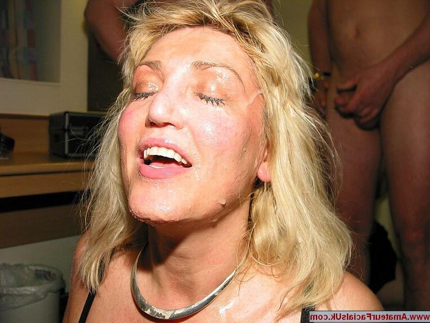 12P Facial action with cum covered wives