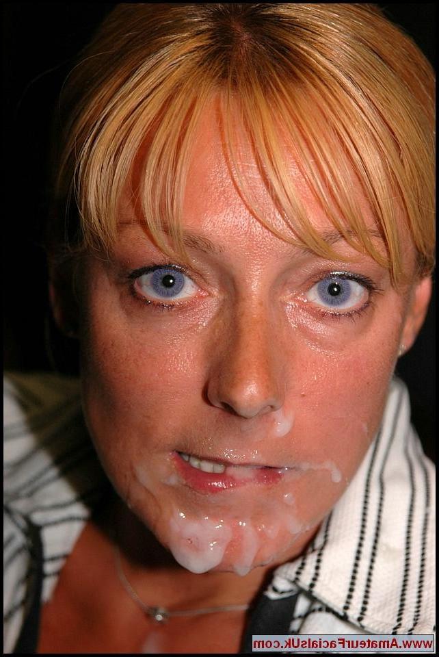 12P Facial action with cum covered wives
