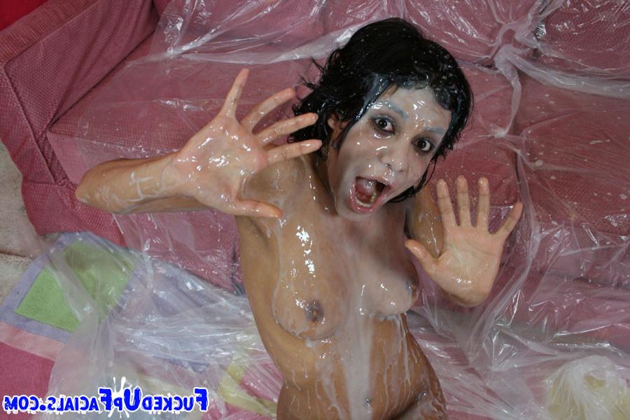 16P Young horny babe fucked by 4 monster cocks &amp;amp; messy cumshot