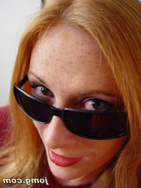 7P Massive facial on a very cute and sexy redhead with sunglasses