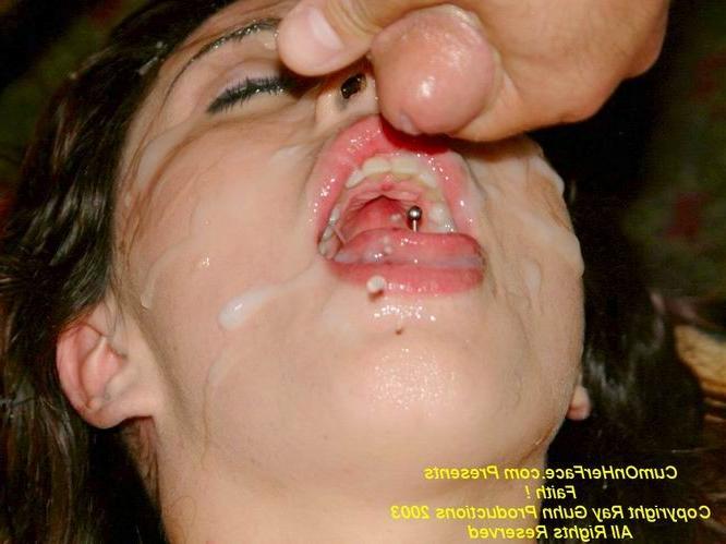 16P Brunette girl group messy facial