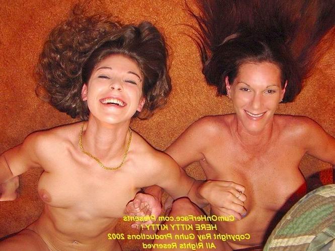 16P Mature babe group messy facial