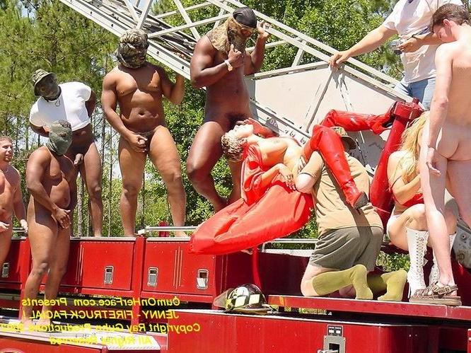 16P Outdoor group sex and messy facial