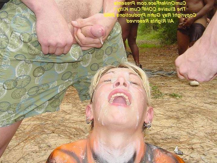 16P Outdoor group sex messy facial