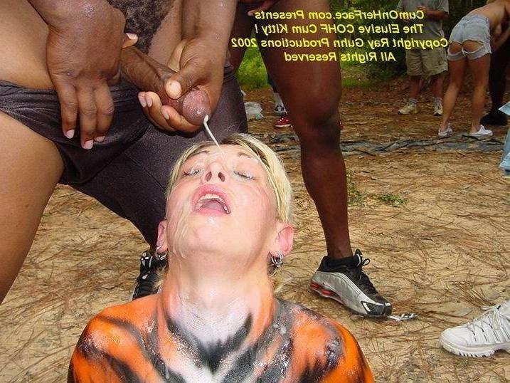 16P Outdoor group sex messy facial