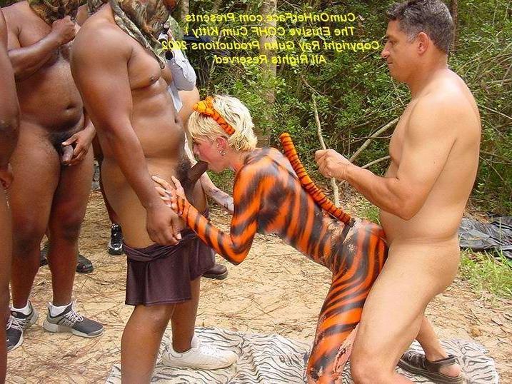 16P Outdoor group sex messy facial