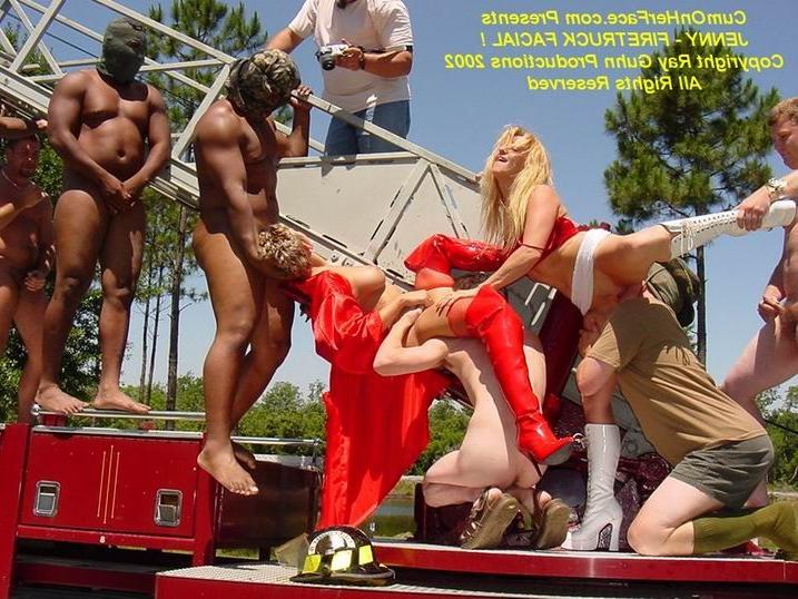 16P Outdoor group messy cumshot