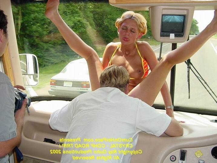 16P Messy cumshot on the road