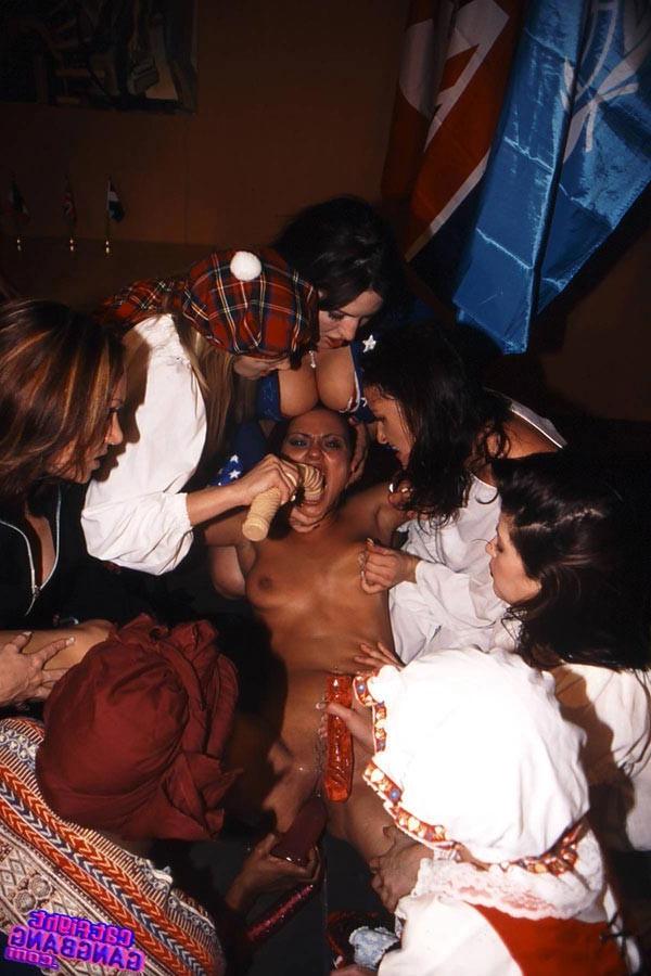 15P Ethnic lesbian hardcore in this episode of catfight gangbang