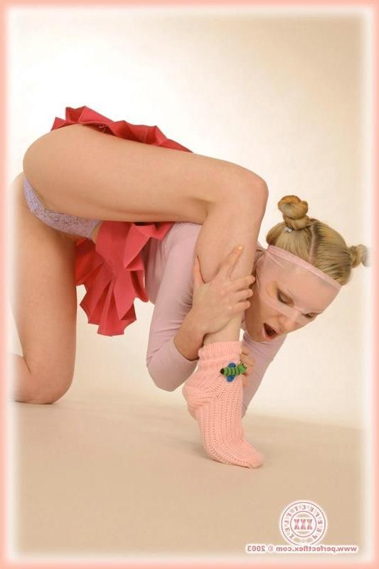 13P Beautiful flexible ballerina and her huge toy